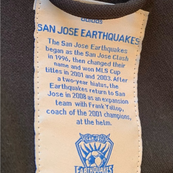 San Jose Earthquakes adidas Full-Zip Jacket. MLS Brand New with Tags 2008 - Picture 7 of 10